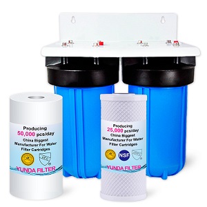2-Stage 4.5X10 Inch Big Blue Whole House Water Filtration System
