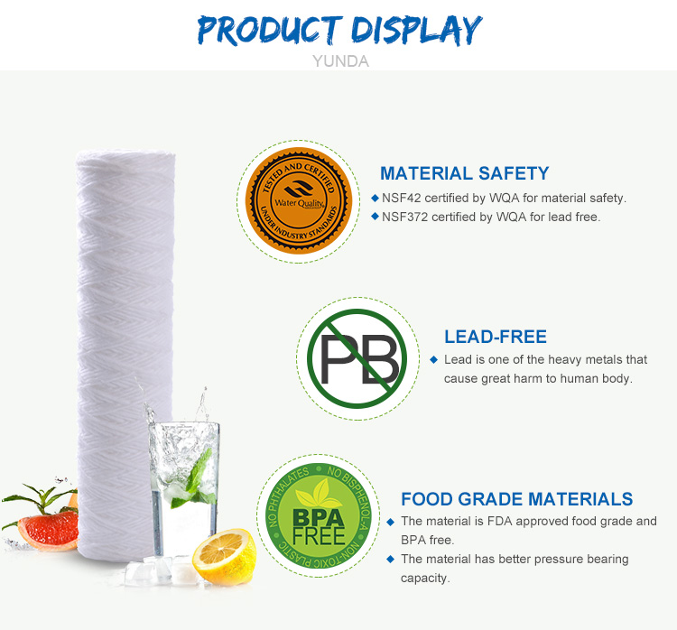 pp String Wound Filter Cartridge, 10 Inch Water Filter