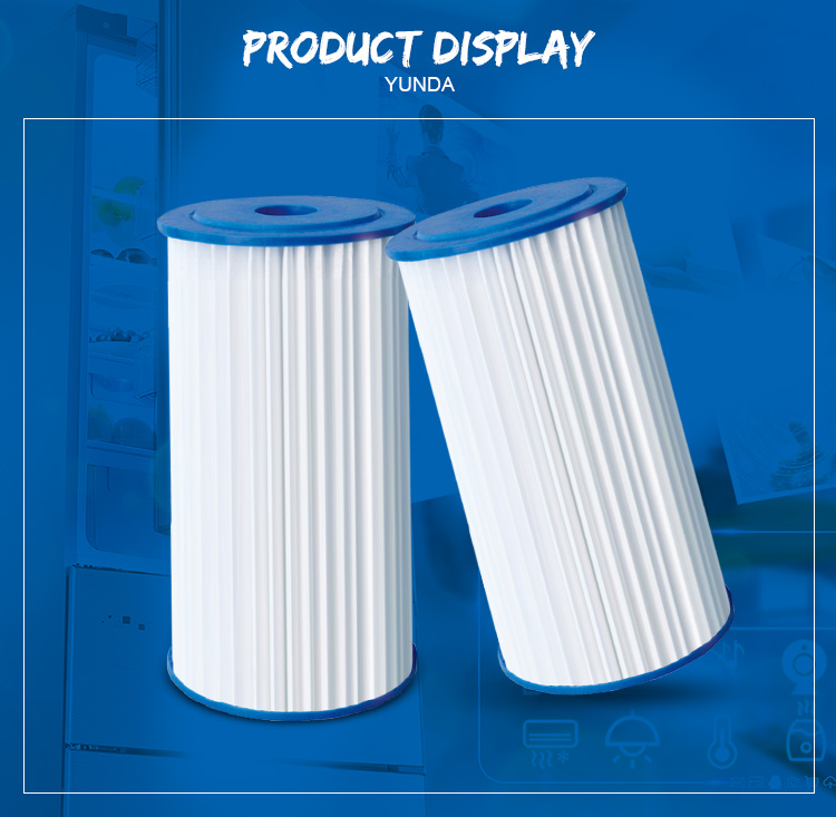 Pleated Filter Cartridge, 10 Inch Big Blue PP Water Filter
