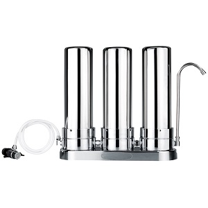 3 Stage Stainless Steel Countertop Water Filter