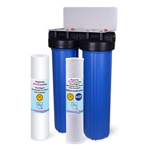 2 Stage 4.5X20 Inch Big Blue Whole House Water Filtration System