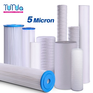 5 Micron Sediment Filter Cartridge - PP Spun, String-Wound and Pleated Styles