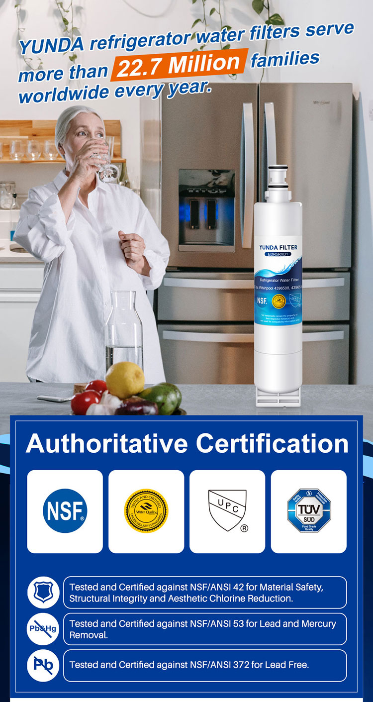Replacement for for KitchenAid 4396548 Refrigerator Water Filter -  Compatible with with KitchenAid 4396548 Fridge Water Filter Cartridge