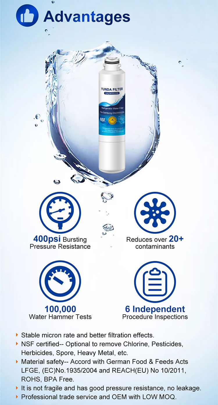 DA2900020B Filter Replecement for Samsung Refrigerator Water Filter