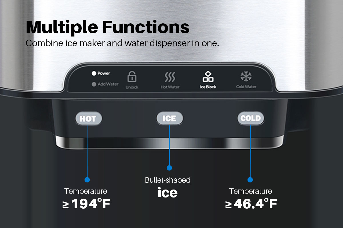 Countertop Built-in Ice Maker Water Cooler Dispenser | YUNDA