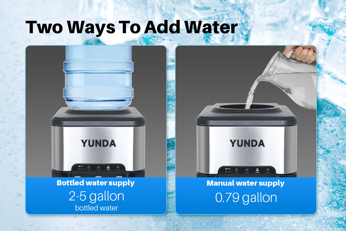 Countertop Built-in Ice Maker Water Cooler Dispenser | YUNDA