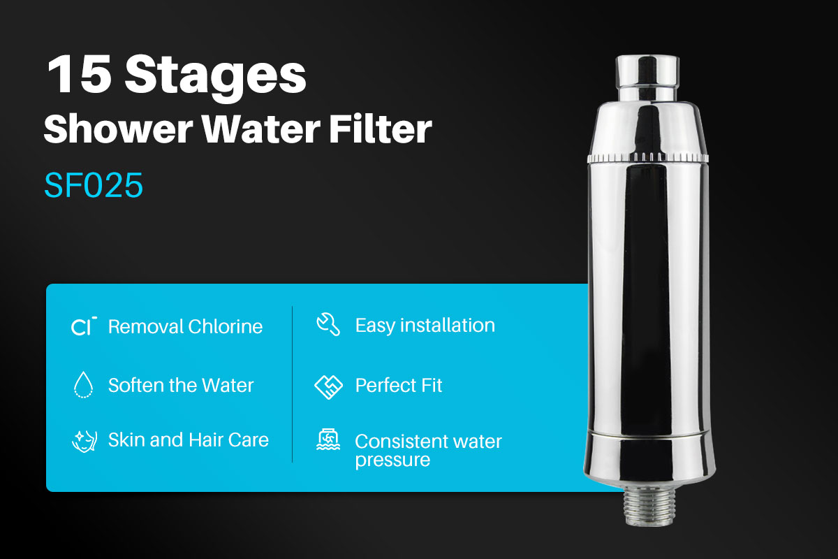 YUNDA Shower Filter for Reduced Chlorine, Sediment & Metals 