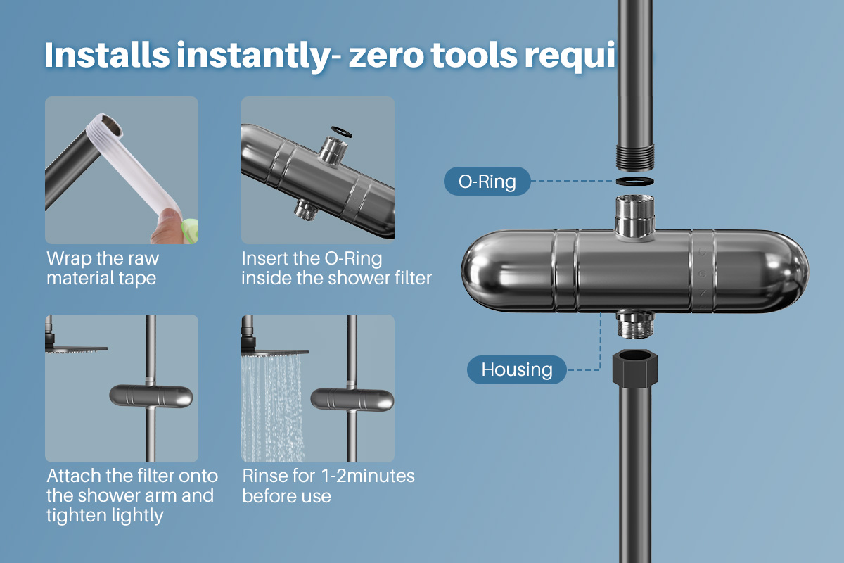 YUNDA Hard Water Shower Filter