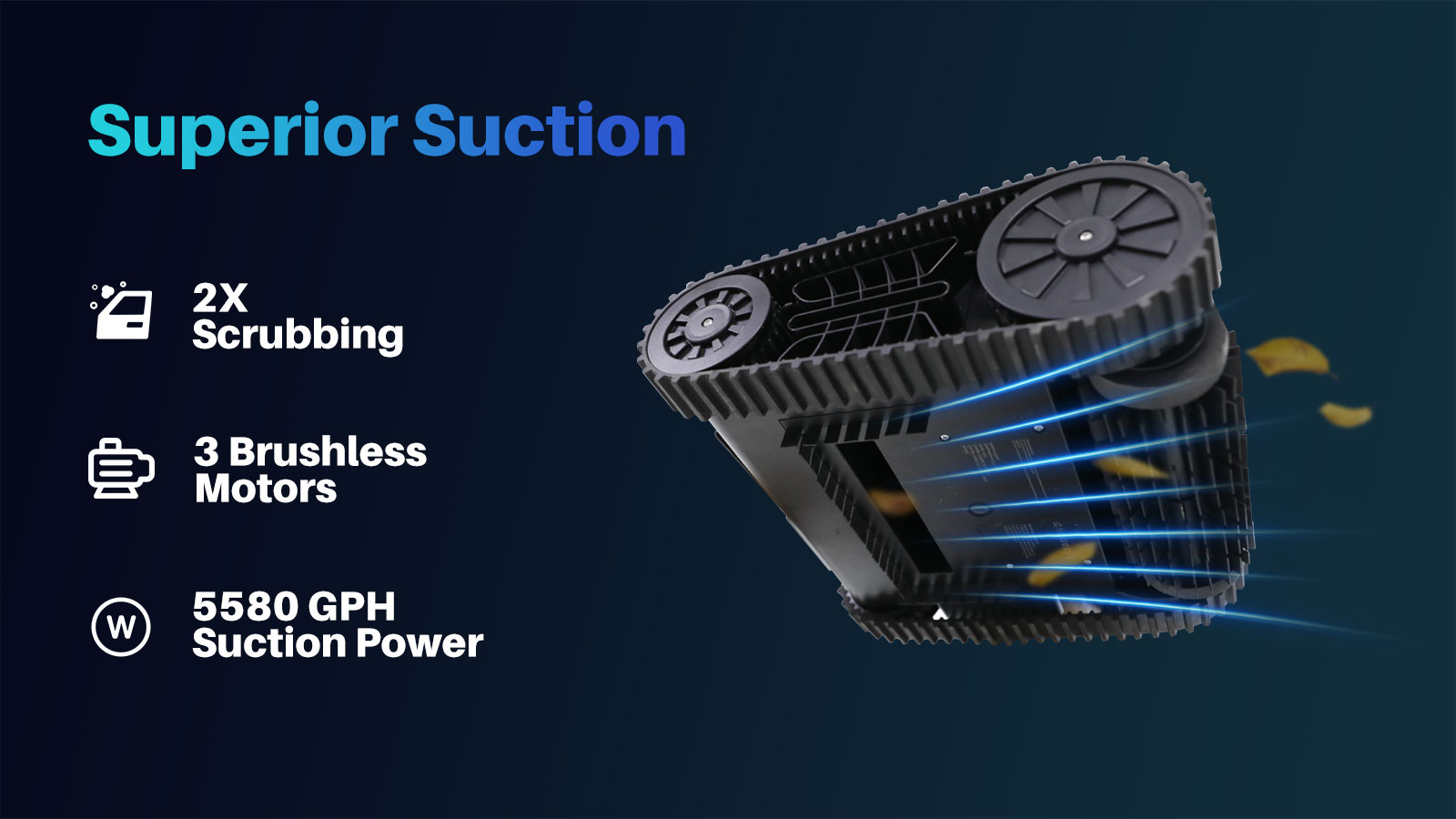 YUNDA Cordless Robotic Pool Cleaner