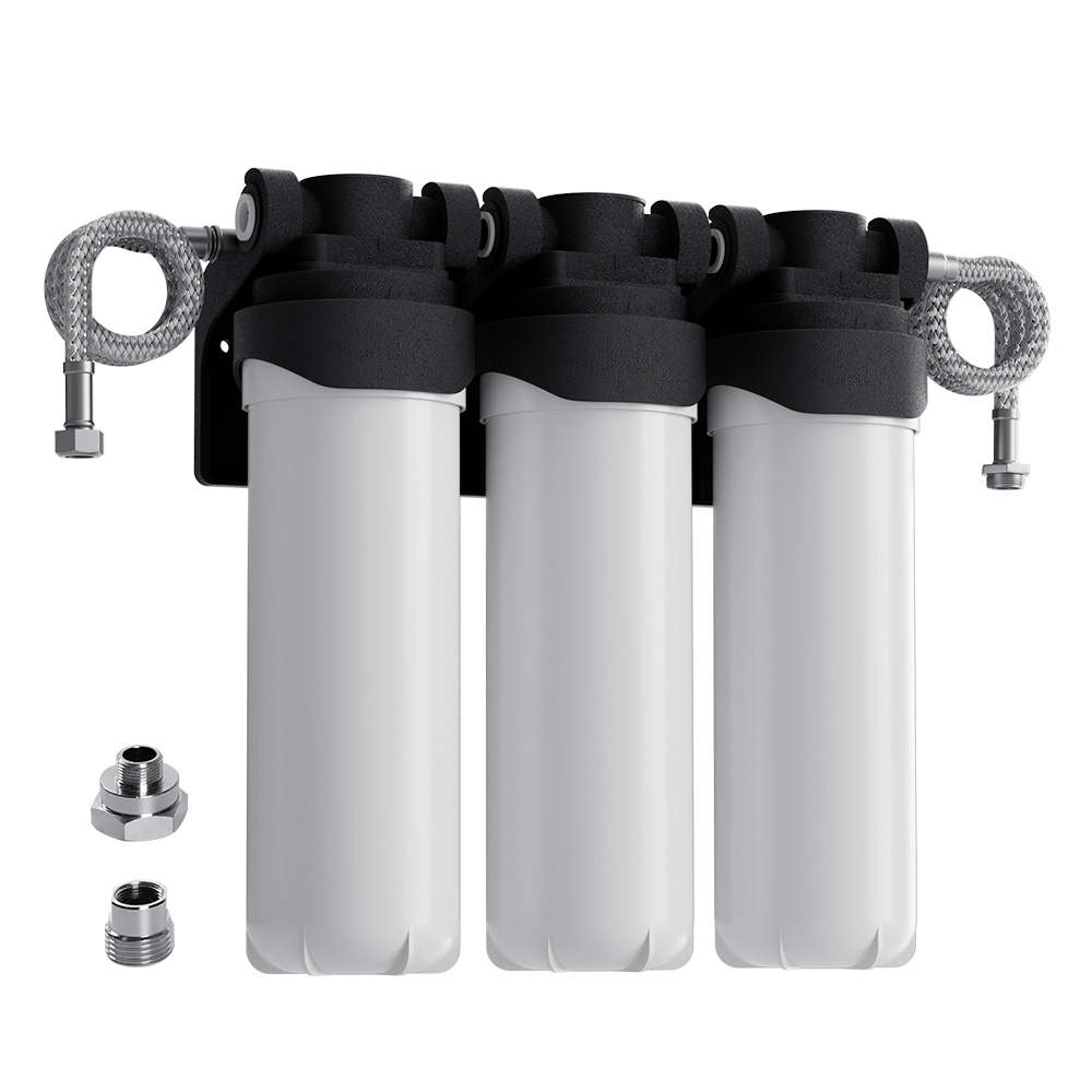 YUNDA 3 Stages Undersink Water Filter System, Reduces PFAS, PFOA/PFOS, Fluoride, Chlorine, Bad Taste & Odor, NSF/ANSI 42 Certified